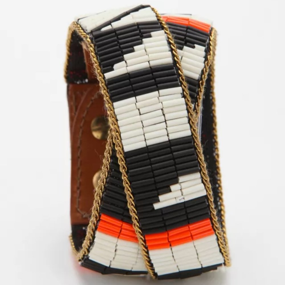 Fiona Paxton beaded leather wrap bracelet